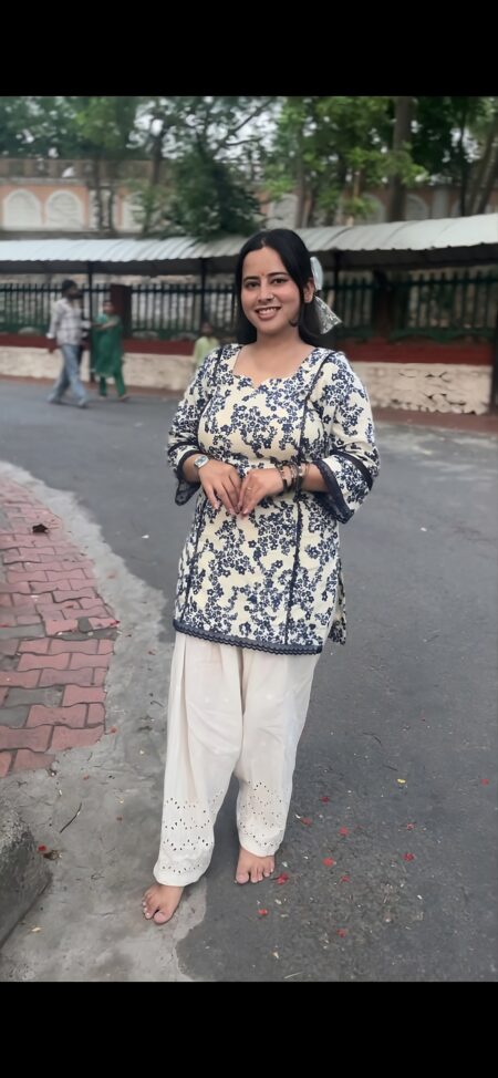 Floral Print Short Kurti & Salwar Set