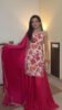Premium Beige Embroidered Georgette Kurti with Palazzo and Dupatta Set (Copy) (Copy)